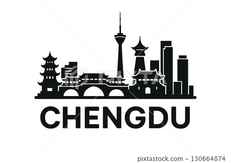 Chengdu city skyline with iconic buildings and landmarks Chengdu city skyline with iconic buildings and landmarks 130664874