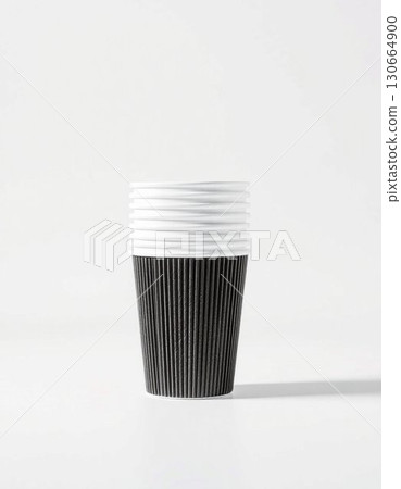 white paper cup on white background white paper cup on white background 130664900