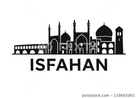 Isfahan city skyline with iconic buildings and landmarks Isfahan city skyline with iconic buildings and landmarks 130665001