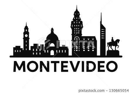 Montevideo city skyline with iconic buildings and landmarks Montevideo city skyline with iconic buildings and landmarks 130665054