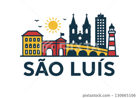 S?o Lu?s city skyline with iconic buildings and landmarks 130665106