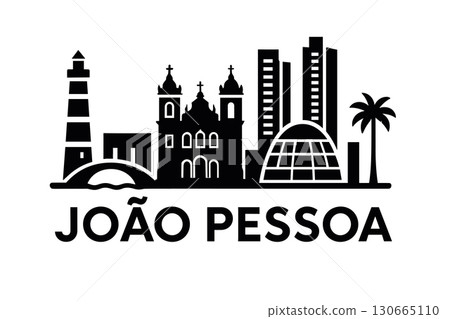 Jo?o Pessoa city skyline with iconic buildings and landmarks Jo?o Pessoa city skyline with iconic buildings and landmarks 130665110