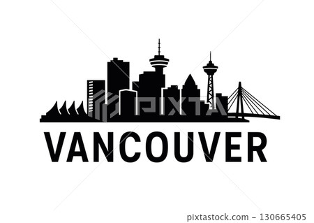 Vancouver skyline with Canada Place, Harbour Centre and modern towers 130665405