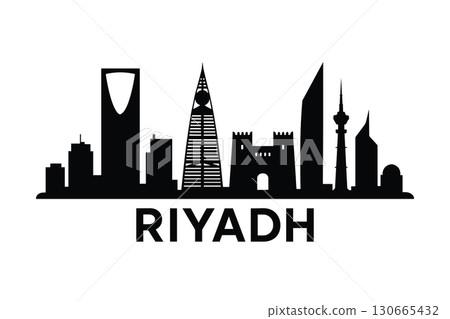 Riyadh skyline with iconic buildings and landmarks 130665432