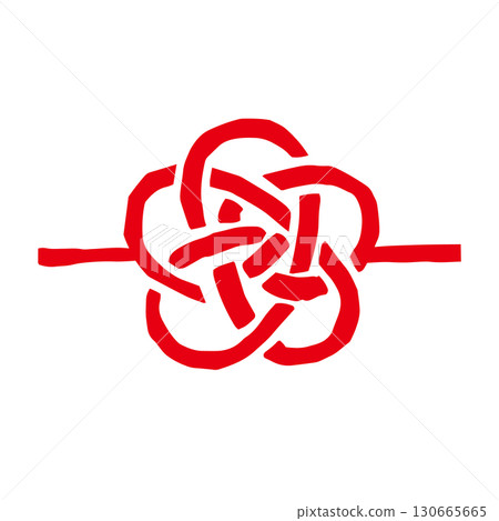 復古手繪梅花結日式素材 | 水引,結,新年,賀年卡 復古手繪梅花結日式素材 | 水引,結,新年,賀年卡 130665665