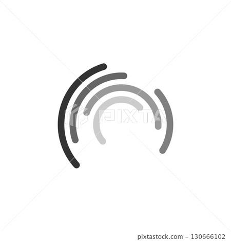 Abstract Whirlpool Line Logo Template Illustration Design. Vecto 130666102