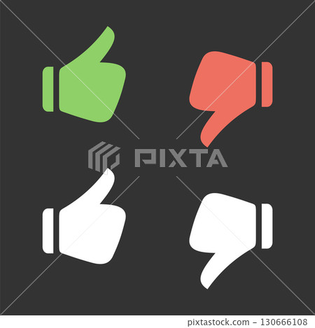 Thumbs up, Thumbs Down, Like and Dislike Logo Template Illustrat Thumbs up, Thumbs Down, Like and Dislike Logo Template Illustrat 130666108