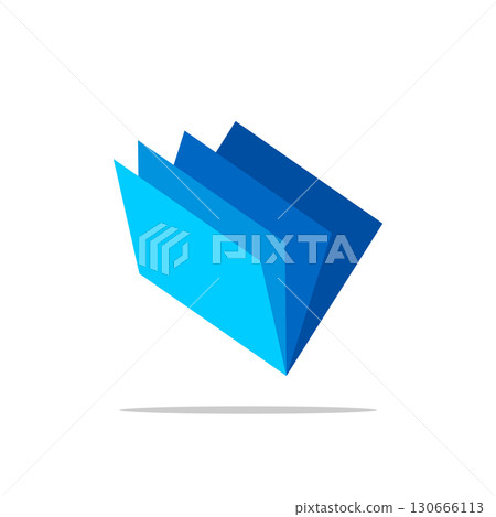 Stack of Paper Logo Template Illustration Design. Vector EPS 10. 130666113