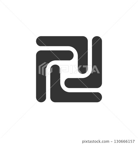 Four L Letter Square Logo Template Illustration Design. Vector EPS 10. 130666157