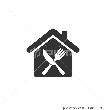 Restaurant, Home or House Icon Logo Template Illustration Design Restaurant, Home or House Icon Logo Template Illustration Design 130666193