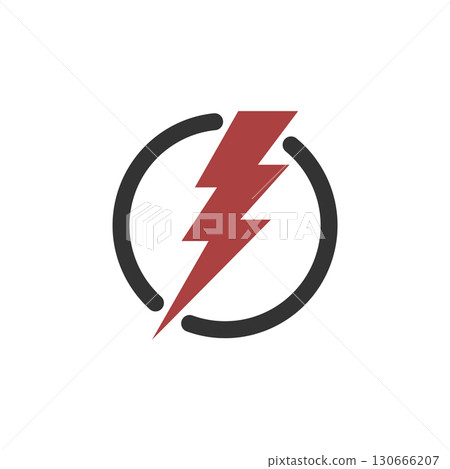 Energy or Power Icon Logo Template Illustration Design. Vector E 130666207