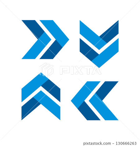 Arrow Plaited Logo Template Illustration Design. Vector EPS 10. 130666263