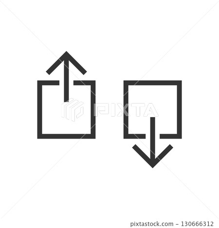 Download and Upload Arrow Icon Logo Template Illustration Design 130666312