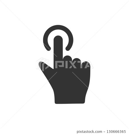 Fingerprint Gesture Scanning Icon vector template Illustration D 130666365