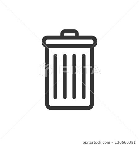 Trash Can Icon Logo Template Illustration Design. Vector EPS 10. 130666381