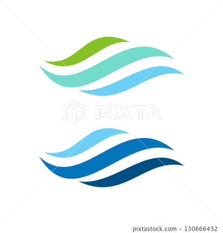Natural Wave Logo Template Illustration Design. Vector EPS 10. 130666432