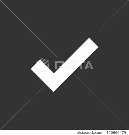 Simple Check Mark Icon Logo Template Illustration Design. Vector Simple Check Mark Icon Logo Template Illustration Design. Vector 130666479