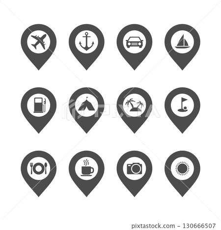 Travel Icon Set Vector Template Illustration Design. Vector EPS 10. 130666507