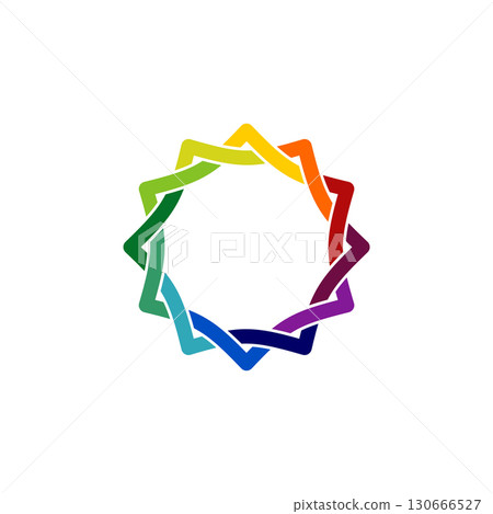 Circle Star Ornamental Logo Template Illustration Design. Vector Circle Star Ornamental Logo Template Illustration Design. Vector 130666527