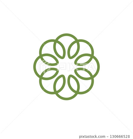 Green Petal Flower Logo Template Illustration Design. Vector EPS Green Petal Flower Logo Template Illustration Design. Vector EPS 130666528
