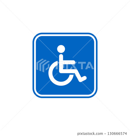 Vector Icon Template - Disable Person / Handicap Illustration De Vector Icon Template - Disable Person / Handicap Illustration De 130666574