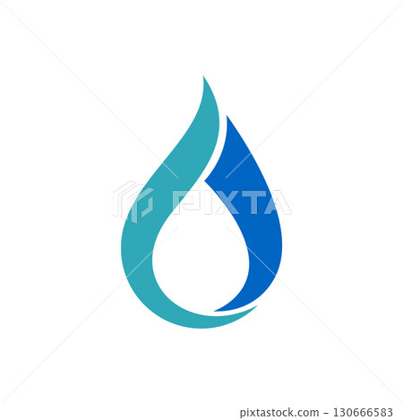 Drop Water Ornamental Logo Template Illustration Design. Vector Drop Water Ornamental Logo Template Illustration Design. Vector 130666583