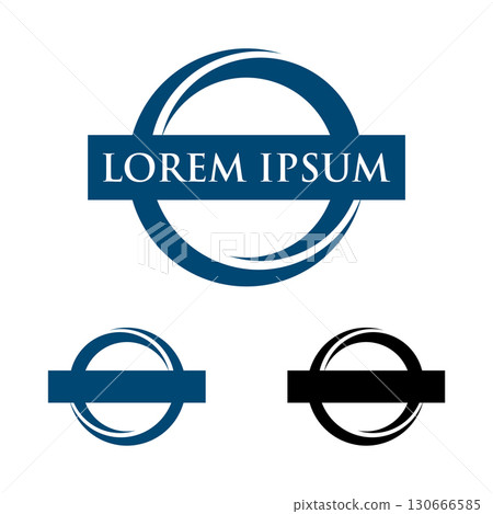 Circle Ring Emblem Logo Template Illustration Design. Vector EPS Circle Ring Emblem Logo Template Illustration Design. Vector EPS 130666585