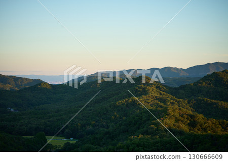 Hokusetsu mountain range seen from Nishitani Forest Park Observatory Hokusetsu mountain range seen from Nishitani Forest Park Observatory 130666609