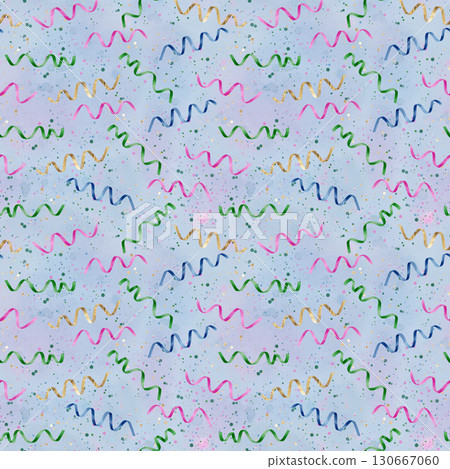A Colorful Abstract Wavy Pattern on a Light Background, Perfect for Creative Designs 130667060