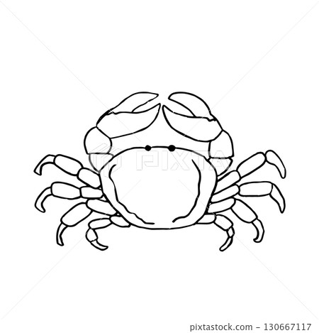 A Stylized Crab Illustration Perfect for Captivating MarineThemed Art and Unique Designs 130667117
