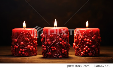 christmas candle xmas candles decoration, ai 130667650