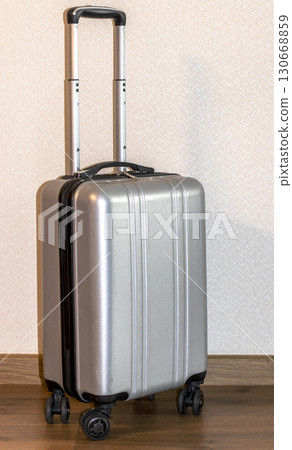 Close up shot of the hand luggage suitcase. Travel 130668859