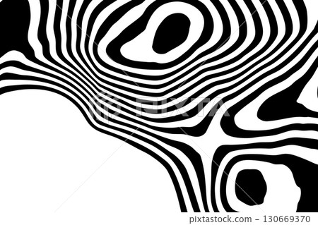 Monochrome background with elements of optical illusion and smooth motion. Eps 10 130669370