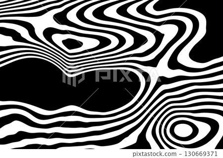 Dynamic black and white pattern with elegant curved stripes. Eps 10 130669371