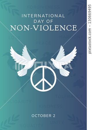 International Day of Nonviolence Poster Vector. International Day of Nonviolence Poster Vector. 130669495