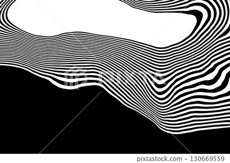 Modern psychedelic liquid. Abstract wavy lines creating an energetic and captivating background. Eps 10 130669559