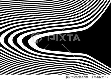 Liquid warp effect. Abstract black and white forms with surreal, dynamic movement. Eps 10 Liquid warp effect. Abstract black and white forms with surreal, dynamic movement. Eps 10 130669567