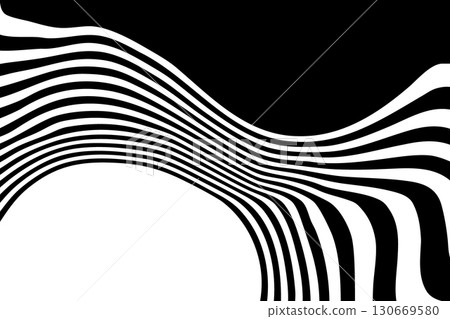 Futuristic black and white surface with dynamic abstract patterns. Eps 10 130669580
