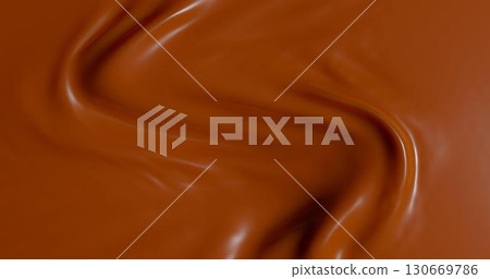 3d rendering. The texture of chocolate cream or ogurt. Background illustration 130669786