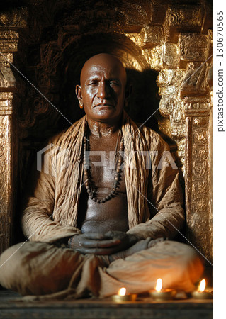 Mahavira seated in meditation showcasing Jain philosophy and spirituality Mahavira seated in meditation showcasing Jain philosophy and spirituality 130670565
