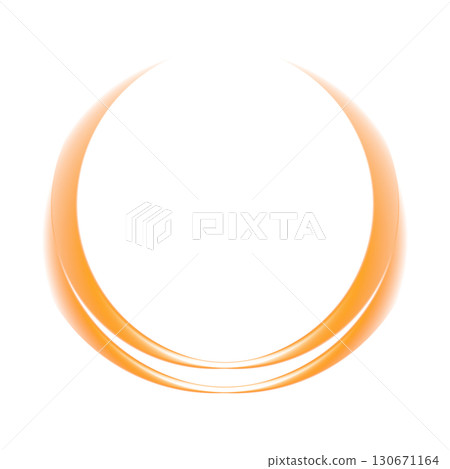 透明背景上的橙色環狀 130671164