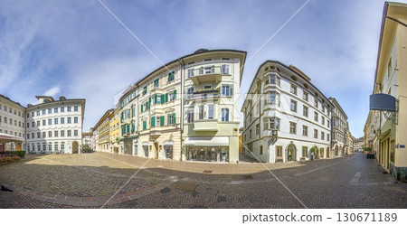 Narrow streets and historic houses in Bolzano South Tyrol Italy 130671189