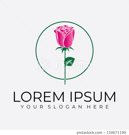 Rose logo vector illustrations design icon template Rose logo vector illustrations design icon template 130671199