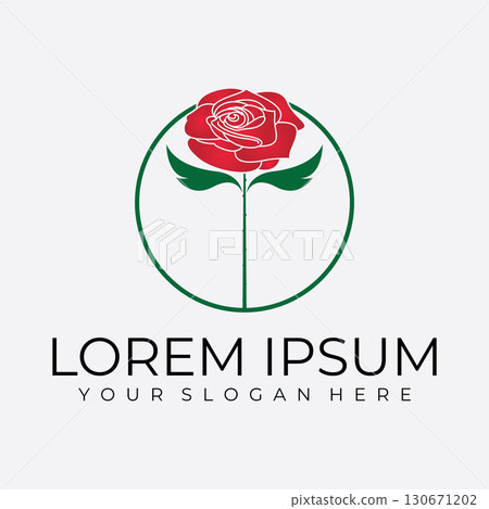 Rose logo vector illustrations design icon template 130671202