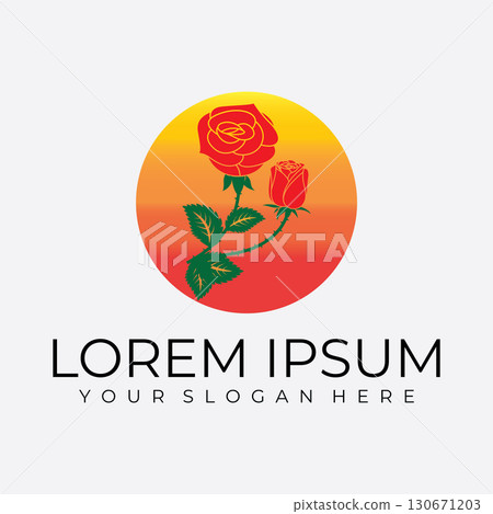 Rose logo vector illustrations design icon template Rose logo vector illustrations design icon template 130671203