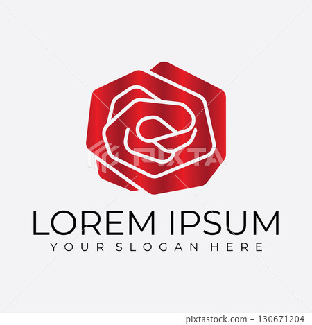 Rose logo vector illustrations design icon template 130671204