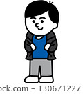 Putting on (Jacket) | Changing clothes action card and visual support icon (Change of clothes) 130671227