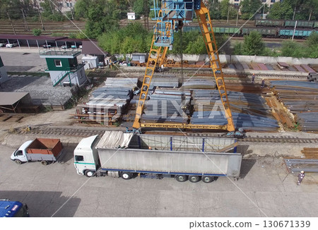 Warehouse of metal products. Warehouse of metal products. 130671339