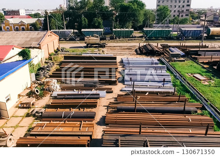 Warehouse of metal products. 130671350