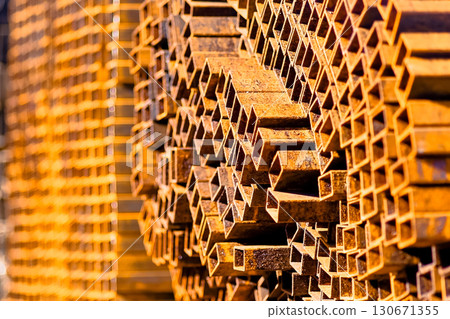 Warehouse of metal products. Warehouse of metal products. 130671355